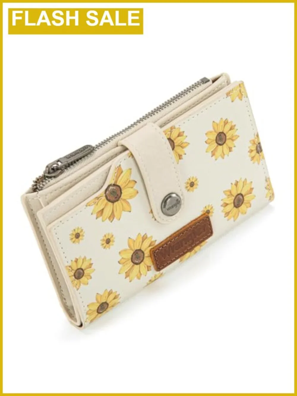 Tri-Fold RFID Blocking Vegan Leather Wallet with Zipper Pocket & ID Window